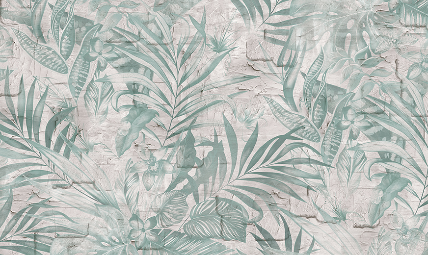 Wallpapers Tropic on concrete