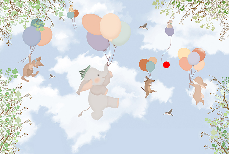Wallpapers for kids Elephant and Co