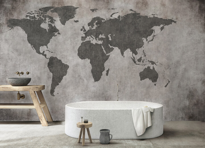 Wallpapers Concrete World Map
